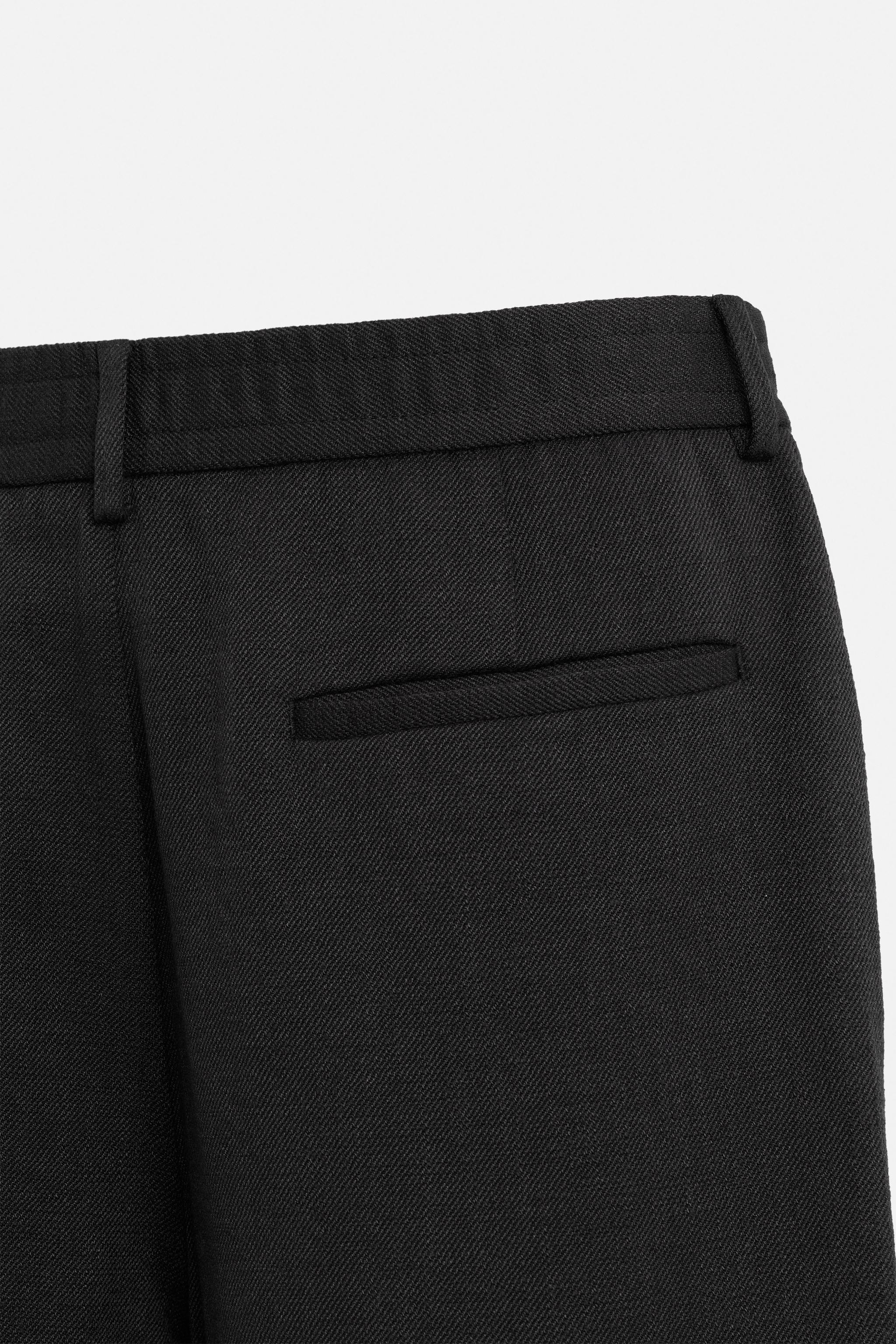 TEXTURED REGULAR FIT PANTS